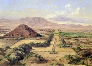 メキシコ・テオティワカンの「太陽のピラミッド」。 作： José María Velasco
