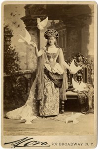 アルバヴァンデビルト、1883年ボールの衣装（セピアプリント） 作： José Maria Mora