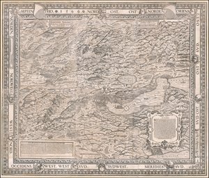 1566年、ヨドクス・ムラーによるチューリヒとその周辺の地図