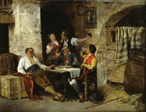 居酒屋で 作： Jose Benlliure y Gil