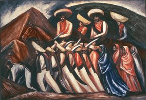 サパティスタの行進 - 1911 年のメキシコ革命時にエミリアーノ サパタとパンチョ ビジャが率いる