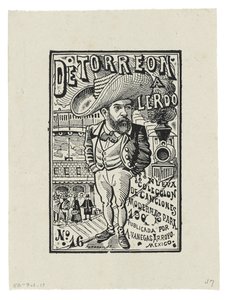 DeTorreon a Lerdo、1905年頃、1942年に印刷（彫刻） 作： José Guadalupe Posada