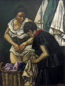 グティエレス・ソラナ、ホセ（1886-1945）。洗濯女たち1931.現代美術。キャンバスに油彩。個人蔵 作： Jose Gutierrez Solana