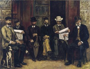 薬局の会議。 1934年（キャンバスに油彩） 作： Jose Gutierrez Solana