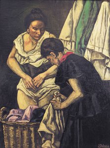 洗濯機の女性 作： Jose Gutierrez Solana