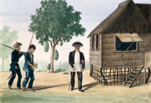 「マニラ内外のフレバスアルバム」、1845年頃から警官と評議員が率いる囚人