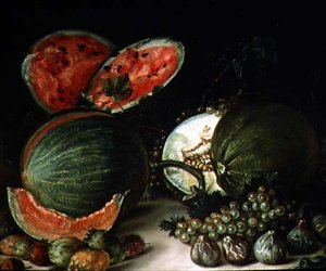 スイカのある静物 作： Jose Lopez Enguidanos