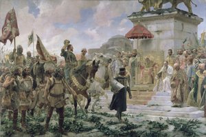 1303年のコンスタンティノープルのロジェデフロール（1280〜1307年）の到着 作： Jose Moreno Carbonero