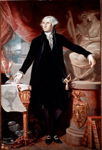 アメリカ合衆国大統領ジョージ・ワシントン（1732-1799）の肖像 ジュゼッペ・ペロヴァーニ（1765-1835）の絵画 Madrid, Academia de San Fernando 作： José Perovani