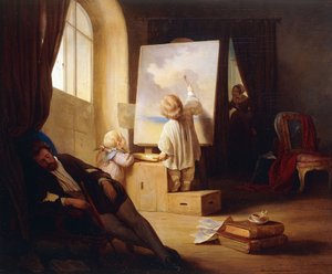 眠れる森の画家。眠れる森の画家、1841 作： Josef Danhauser