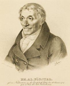 Emanuel-Aloys Forster (1748-1823)、作曲家、対位法の教師の肖像 (リトグラフ) 作： Josef Eduard Teltscher
