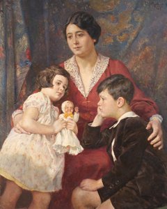 ハーシュ夫人と子供たち 作： Josef Engelhart