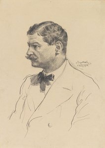 自画像、1916 年。 作： Josef Engelhart