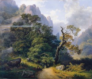 山の風景 作： Josef Holzer