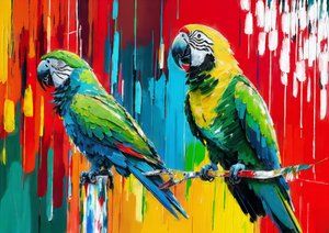 動物 オウム_1 作： Josef Johann Michel