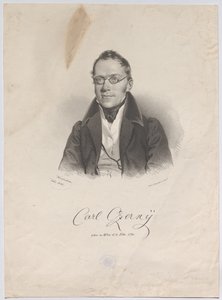 カール・ツェルニー、1791年2月21日ウィーン生まれ 作： ヨーゼフ・クリフバー