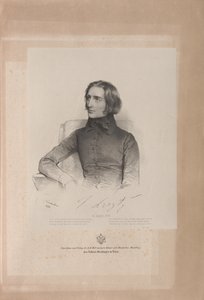 フランツ・リストの肖像 1811-1886, 1838. 作： Josef Kriehuber