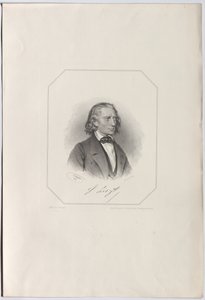 フランツ・リストの肖像 1811-1886, 1856. 作： Josef Kriehuber