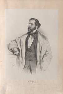 オペラ歌手アキレ・デ・バッシーニの肖像 1819-1881, 1854.