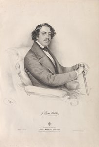 オペラ歌手フィリッポ・コリーニの肖像 1811～1863年、1847年。 作： Josef Kriehuber