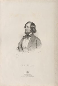 1850年以前のフルート奏者で作曲家のジュリオ・ブリッチャルディ（1818～1881年）の肖像画。 作： Josef Kriehuber