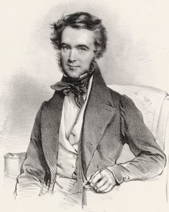 ヴァイオリン奏者で作曲家のカロル・リピスキの肖像 1790-1861年、1837年。 作： Josef Kriehuber
