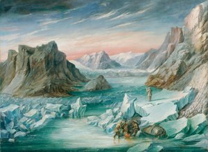 1869年東グリーンランドへのドイツの北極遠征 作： Josef Langl