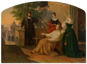 ルーカスファンライデンの最後の瞬間、1843年 作： Josef Mánes