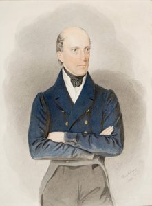 オーストリア大公ジョンの肖像 (1782-1859) (紙に水彩) 作： Josef Nikolaus Kriehuber