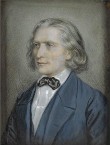 フランツリストの肖像1811-1886、1856 作： Josef Nikolaus Kriehuber