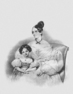オルガ・ナリチキナ・ポトッキと娘ソフィー1802-1861、1835の肖像 作： Josef Nikolaus Kriehuber