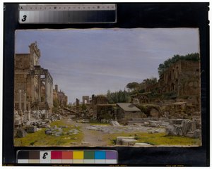 フォロ・ロマーノの2つの眺め 作： Josef Theodor Hansen