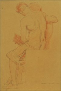 画家とモデル 作： Josef Wawra