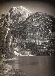 アルバム「Meine weltkriegs - Erinnerungen South-West Front (Carinthia, Italien, South Tyrol) (私の世界の戦争-南西戦線の思い出（カリンシア、イタリア、トレンティーノ・アルト・アディジェ）31/03/1915-12/11/1918 - Josef Zohles Wien ":プレディル湖（またはライブル湖）（モノクロ 作： Josef Zohles