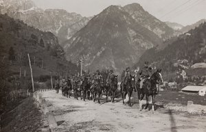 アルバム「Meine weltkriegs - Erinnerungen South-West Front (Carinthia, Italien, South Tyrol) (私の世界大戦-南西戦線の記憶（カリンシア、イタリア、トレンティーノ・アルト・アディジェ）1915年3月31日-1918年11月19日 - Josef Zohles Wien ": 騎兵隊の兵士（b/... 作： Josef Zohles