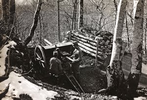 アルバム "Meine weltkriegs - Erinnerungen South-West Front (Carinthia, Italien, South Tyrol) (私の世界大戦-南西戦線の記憶（カリンシア、イタリア、トレンティーノ・アルト・アディジェ）1915年3月31日-1918年11月19日 - Josef Zohles Wien ": 大砲を持った兵士たち（モノクロP