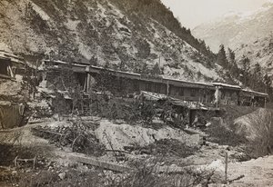 アルバム "Meine weltkriegs - Erinnerungen South-West Front (Carinthia, Italien, South Tyrol) (私の世界大戦-南西戦線の記憶（カリンシア、イタリア、トレンティーノ・アルト・アディジェ）1915年3月31日-1918年11月19日 - Josef Zohles Wien ": 軍の兵舎（モノクロ写真