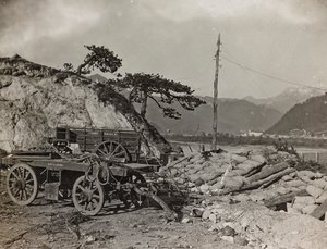 アルバム「Meine weltkriegs - Erinnerungen South-West Front (Carinthia, Italien, South Tyrol) (私の世界の戦争-南西戦線の思い出（カリンシア、イタリア、トレンティーノ・アルト・アディジェ）1915年3月31日-1918年11月19日 - Josef Zohles Wien ": タグリアの軍用戦車 作： Josef Zohles