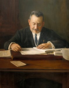 Enric Prat de la Riba (1870-1917) の肖像、カタロニアの国家主義政治家、20 世紀 (絵画) 作： Josep Maria Marquès i Puig