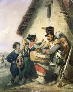 兵士の帰還 作： Joseph Louis Hippolyte Bellange
