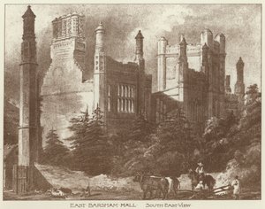 ノーフォークのEast Barsham Hall（リトグラフ版 作： Joseph (after) Nash