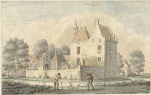 フルーテン近くのデ・エン城 作： Joseph Adolf Schmetterling