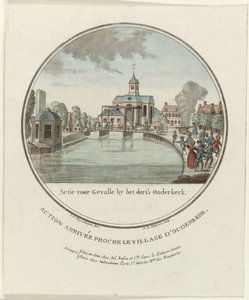 アウデルケルク アーン デ アムステルでの攻撃、1787 年 dorß Ouderkerk による Gevalle のアクション / Action arrivee proche le village d