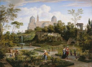 ローマのサンタマリアマッジョーレUm 1808 作： Joseph Anton Koch