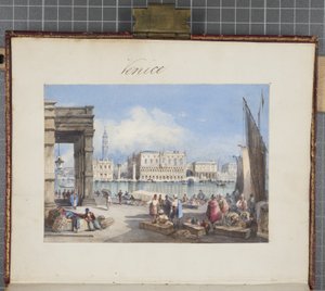 ヴェネツィア、1822年のスイスとイタリアのツアーのトーマスムーディーズジャーナルのタイトルページに貼り付け