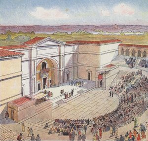 ローマ人がオータンに建てた円形劇場 (色リソ)