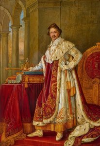 戴冠式のレガリアのバイエルンのルートヴィヒ1世。 （画像番号63815も参照）