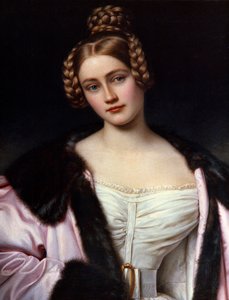 キャロライン・グラーフィンの肖像。ジョセフ・カール・スティーラー（1781-1858）Ec.による絵画。すべて 作： Joseph Carl Stieler