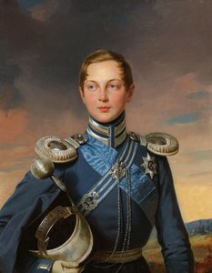 1818-1881年のロシアのツァレビッチアレクサンドルニコラエヴィッチの肖像。 作： Joseph Carl Stieler