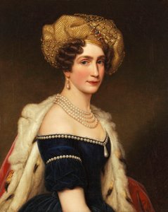バイエルン公妃アウグスタ（1788-1851）、ロイヒテンベルク公爵夫人 1825年頃（油彩・カンヴァス） 作： Joseph Carl Stieler